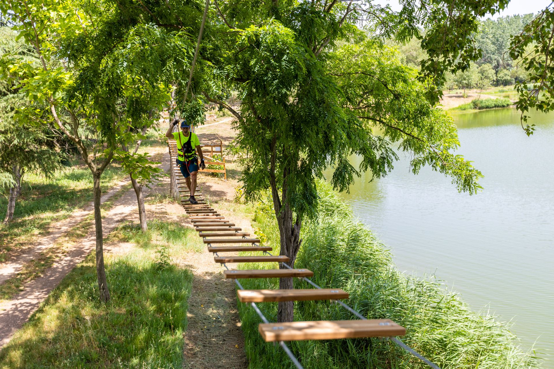 Parcours acrobatique en hauteur à Palau del Vidre